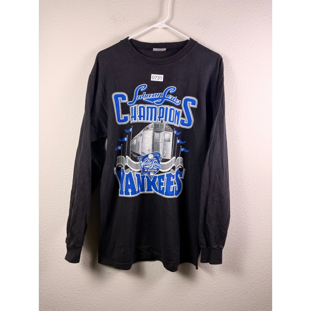 Vintage Pluma New York Yankees 2000 Subway Series World Series Long Sleeve Shirt